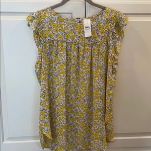 Ann Taylor Loft Sleeveless Floral Blouse